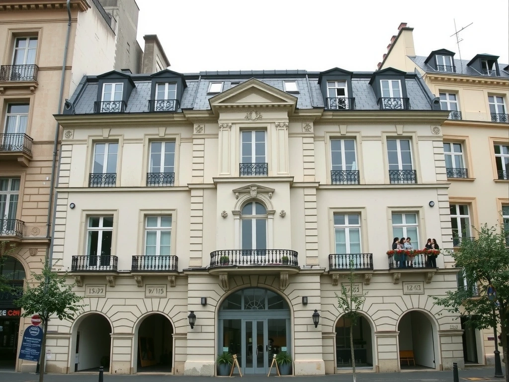 The 19th-century facade of our studio on Rue de Charonne