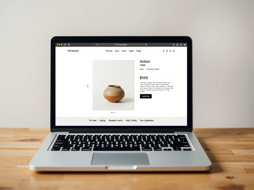 E-commerce interface design for a luxury ceramics brand